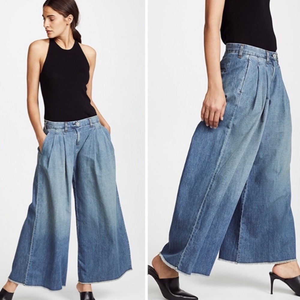 NILI LOTAN Lisbon Wide Leg Front Pleat  Jean